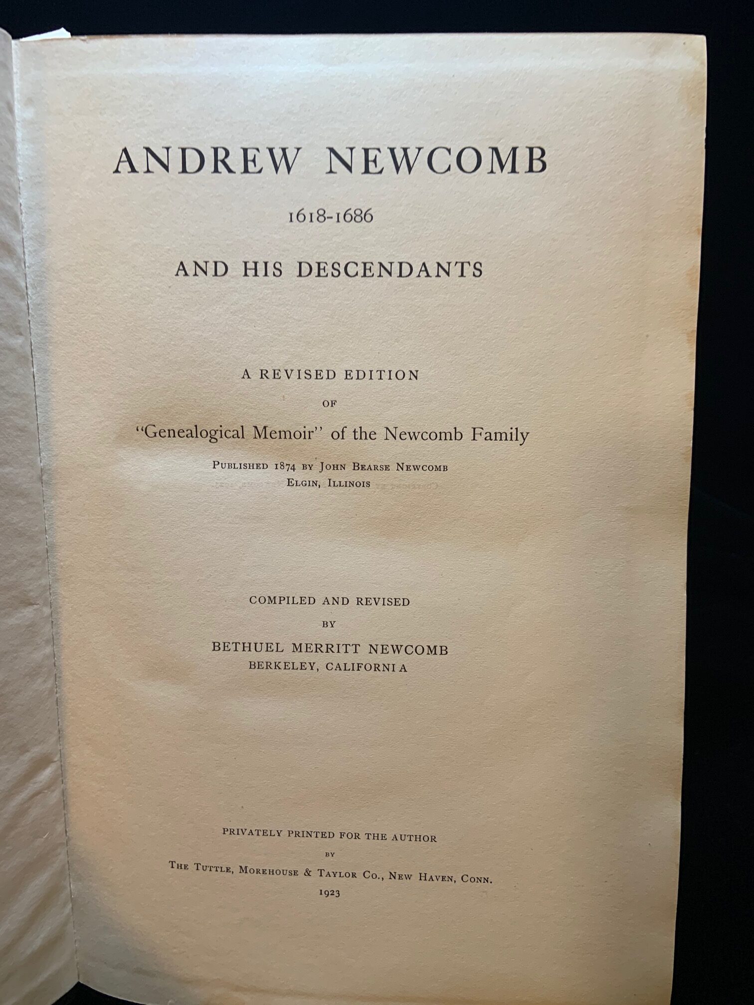 Genealogy, Descendants of Andrew The Historical